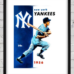 1956 Vintage New York Yankees Program Cover - Digital Reproduction