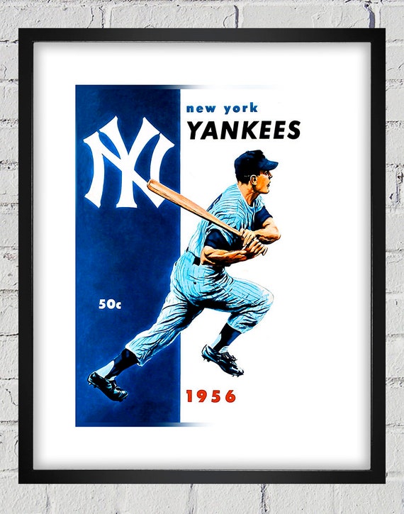 1956 Vintage New York Yankees Program Cover - Digital Reproduction