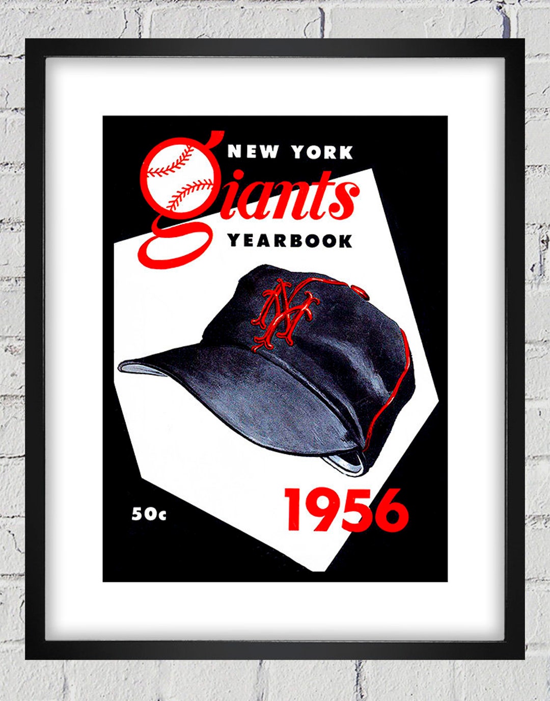 1955 Vintage Philadelphia Phillies Yearbook Cover - Digital Reproduction -  Print or Matted or Framed