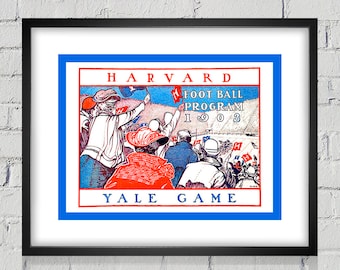 1903 Vintage Harvard - Yale Football Program Cover - Digital Reproduction