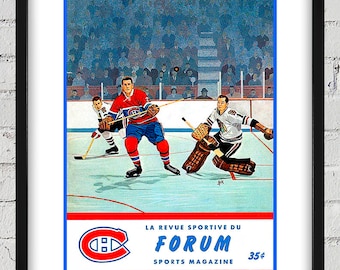 1962-1963 Vintage Montreal Canadiens Hockey Program Cover - Digital Reproduction