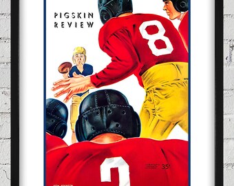 1948 Vintage Washington Huskies - Southern California Trojans Football Program Cover - Digital Reproduction