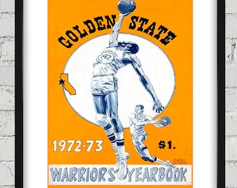1972-1973 Vintage Golden State Warriors Program Cover - Digital Reproduction