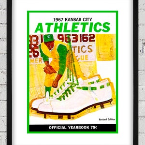 1967 Vintage Kansas City Athletics Yearbook Cover - Digital Reproduction