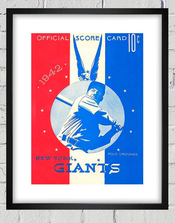 1942 Vintage All-Star Game Program Cover - New York Giants - Digital Reproduction