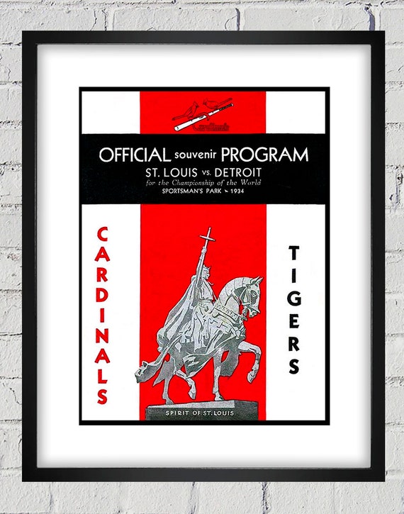 1934 Vintage Detroit Tigers - St Louis Cardinals World Series Program Cover - Digital Reproduction