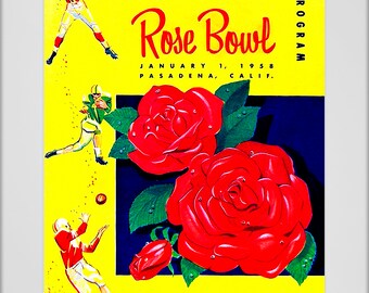 1958 Vintage Rose Bowl Program - University of Oregon - Ohio State University - Digital Reproduction