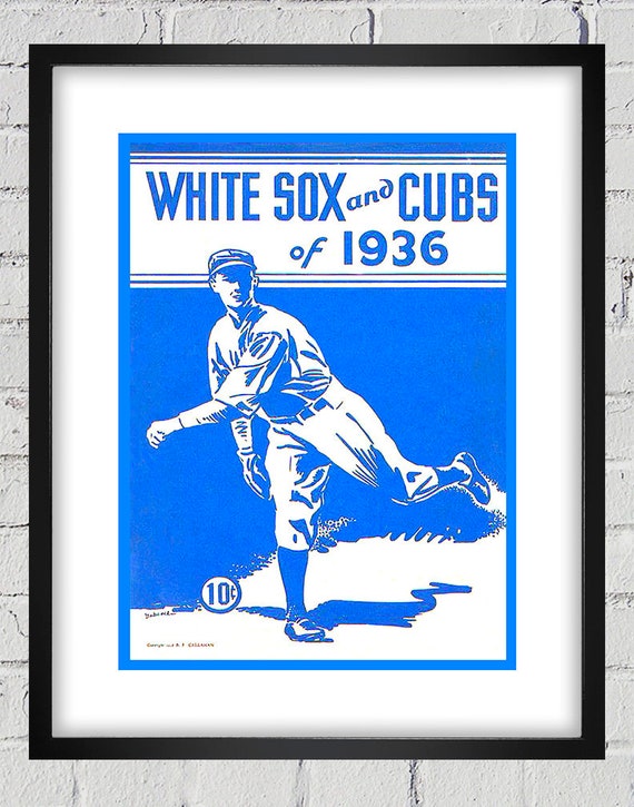 1936 Vintage Chicago White Sox - Chicago Cubs Program Cover - Digital Reproduction