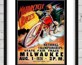 1926 Vintage Motorcycle Racing Program - National Championship - Digital Reproduction