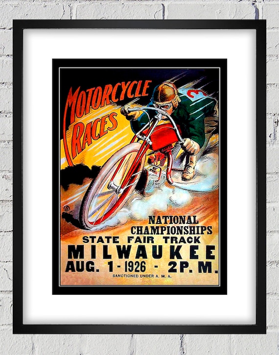 1926 Vintage Motorcycle Racing Program - National Championship - Digital Reproduction