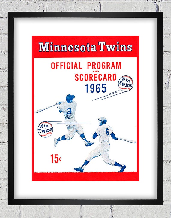 1965 Vintage Minnesota Twins Program Cover - Digital Reproduction