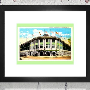 Postal vintage de los Piratas de Pittsburgh de la década de 1920 - Entrada al Forbes Field - Reproducción digital