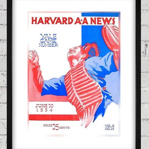 1934 Vintage Yale - Harvard Baseball Program Cover - Digital Reproduction