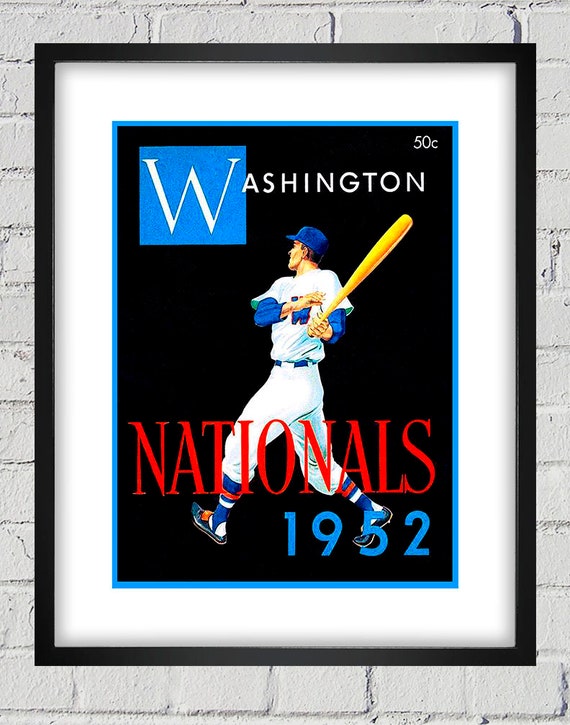 1952 Vintage Washington Nationals Yearbook Cover - Digital Reproduction