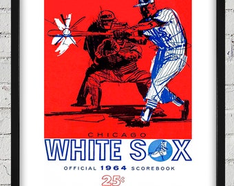 1964 Vintage Chicago White Sox ScoreCard Cover - Digital Reproduction