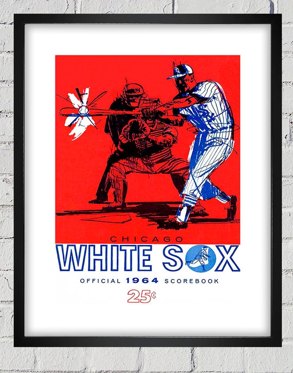 1964 Vintage Chicago White Sox ScoreCard Cover - Digital Reproduction - Print or Matted or Framed