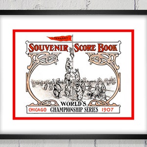 1907 Vintage Chicago Cubs - Detroit Tigers - World Series Program Cover - Digital Reproduction
