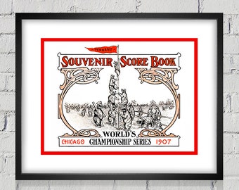 1907 Vintage Chicago Cubs - Detroit Tigers - World Series Program Cover - Digital Reproduction