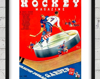 1938-1939 Vintage New York Americans Hockey Program - Digital Reproduction