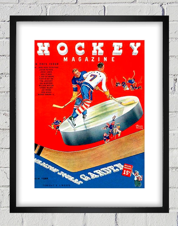 1938-1939 Vintage New York Americans Hockey Program - Digital Reproduction