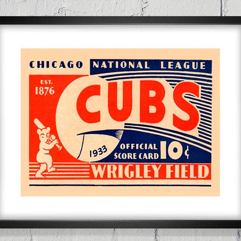 Cubs Poster - Etsy