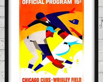 1967 Vintage Chicago Cubs Baseball Program Cover - Digital Reproduction