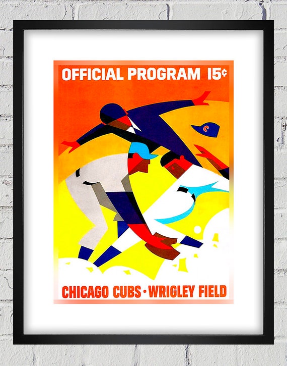 1967 Vintage Chicago Cubs Baseball Program Cover - Digital Reproduction