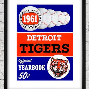 1961 Vintage Detroit Tigers Yearbook Cover - Digital Reproduction