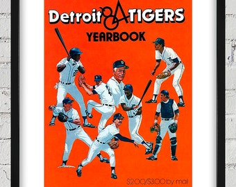 1984 Vintage Detroit Tigers Yearbook Cover - Digital Reproduction