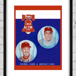 1952 Vintage All-Star Game Program Cover - Digital Reproduction