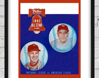 1952 Vintage All-Star Game Program Cover - Digital Reproduction