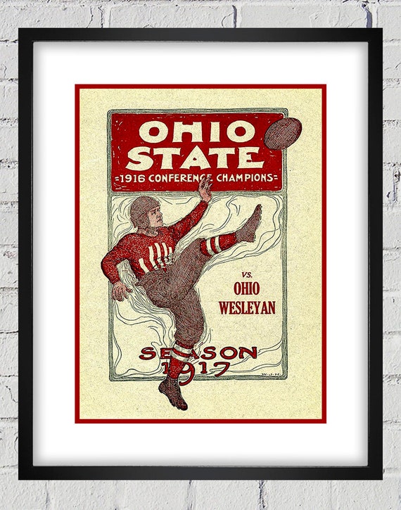 1917 Vintage Ohio State Football Program Cover - Digital Reproduction