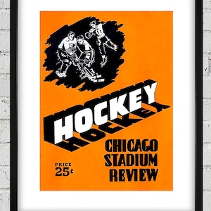 1949-1950 Vintage Chicago Blackhawks Hockey Program - Digital Reproduction
