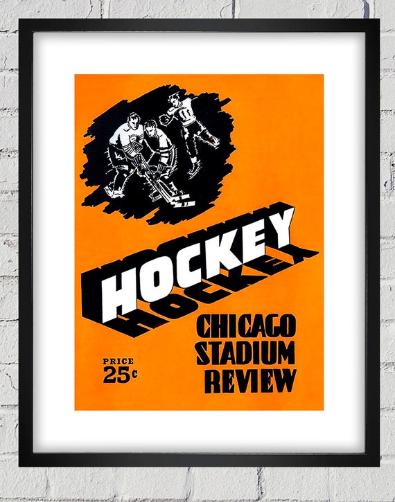 1949-1950 Vintage Chicago Blackhawks Hockey Program - Digital Reproduction