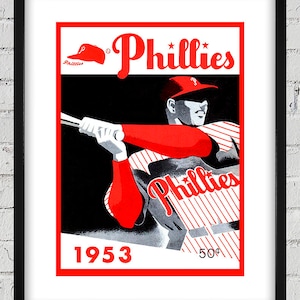 1953 Vintage Philadelphia Phillies Yearbook Cover - Digital Reproduction