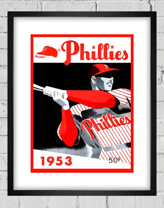 1953 Vintage Philadelphia Phillies Yearbook Cover - Digital Reproduction