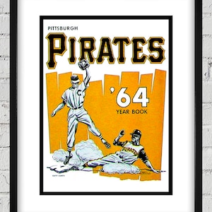 1964 Vintage Pittsburgh Pirates Baseball Yearbook Cover - Digital Reproduction
