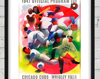 1947 Vintage Chicago Cubs Program Cover - Digital Reproduction
