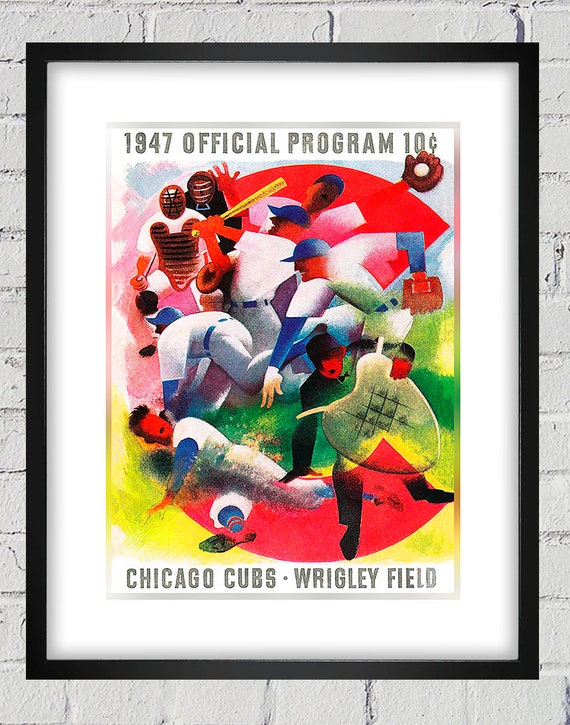 1947 Vintage Chicago Cubs Program Cover - Digital Reproduction