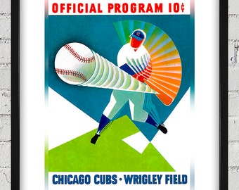 1960 Vintage Chicago Cubs Program Cover - Digital Reproduction