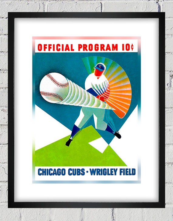 1960 Vintage Chicago Cubs Program Cover - Digital Reproduction