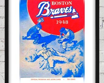 1948 Vintage Boston Braves Program Cover - Digital Reproduction