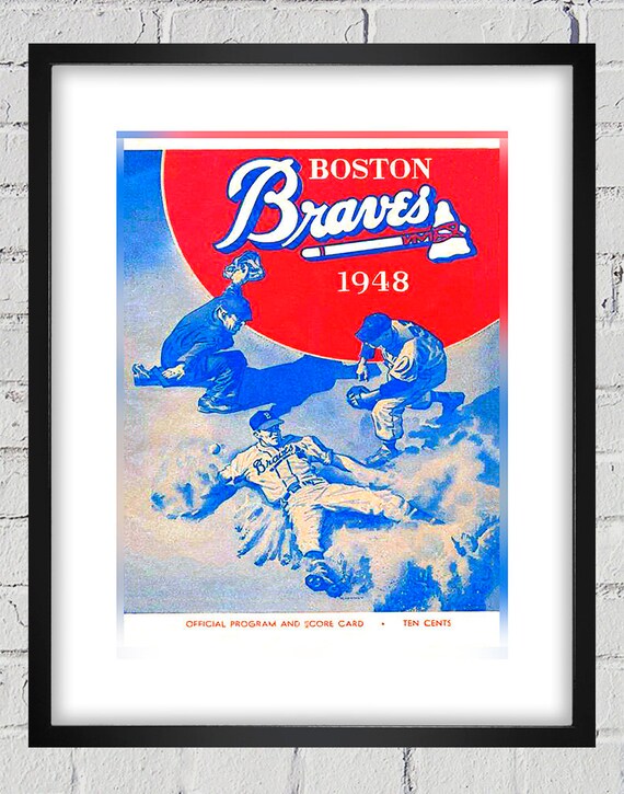 1948 Vintage Boston Braves Program Cover - Digital Reproduction