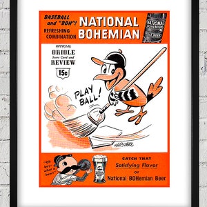 1955 Vintage Baltimore Orioles Scorebook Cover - Digital Reproduction