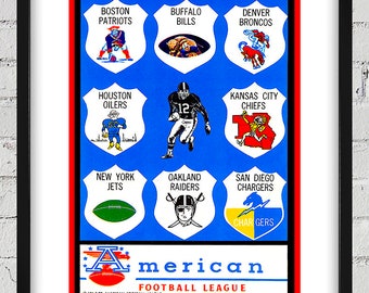 1964 Vintage AFL Football Program Cover - Digital Reproduction