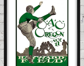 1927 Vintage Oregon State Beavers- University of Oregon Ducks Football Program Cover - Digital Reproduction