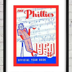 1950 Vintage Philadelphia Phillies Yearbook Cover - Digital Reproduction