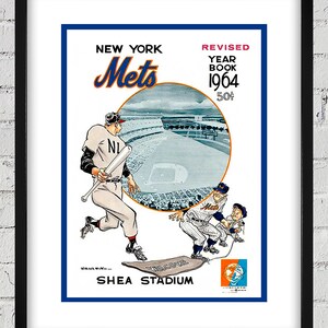 1964 Vintage New York Mets Yearbook Program Cover - Digital Reproduction