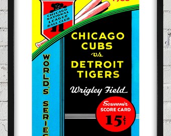 1935 Vintage Detroit Tigers - Chicago Cubs World Series Program Cover - Digital Reproduction