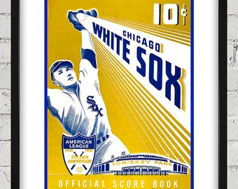 1951 Vintage Chicago White Sox Scorebook Cover - Digital Reproduction